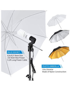 Kit de Iluminación Fotográfica Kshioe 1600W Softbox 5 en 1 2