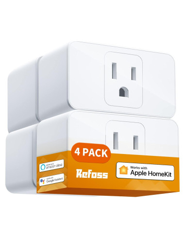 Enchufe Inteligente Refoss Paquete de 4 WiFi 15A Control Voz