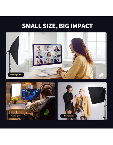 Kit de Iluminación Fotográfica Takerers Softbox 40.64 cm 50W