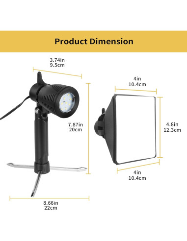 Kit de Iluminación Fotográfica Meking Mini Softbox LED 60W