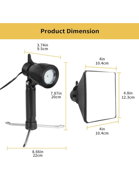 Kit de Iluminación Fotográfica Meking Mini Softbox LED 60W Kit de Iluminación Fotográfica Meking Mini Softbox LED 60W