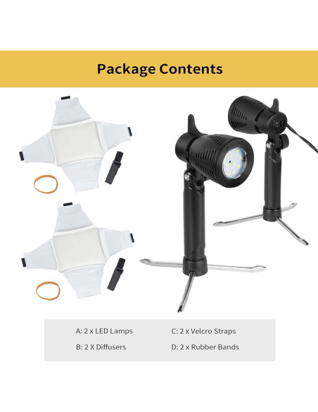 Kit de Iluminación Fotográfica Meking Mini Softbox LED 60W Kit de Iluminación Fotográfica Meking Mini Softbox LED 60W
