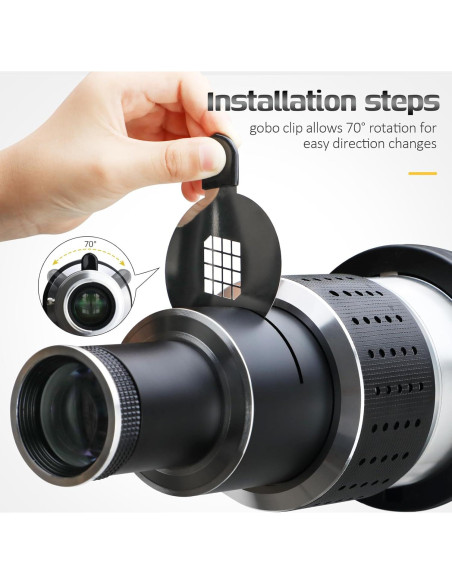 Kit Snoot Óptico Bowens NULBOFU con 34 Gobos y 5 Filtros Kit Snoot Óptico Bowens NULBOFU con 34 Gobos y 5 Filtros