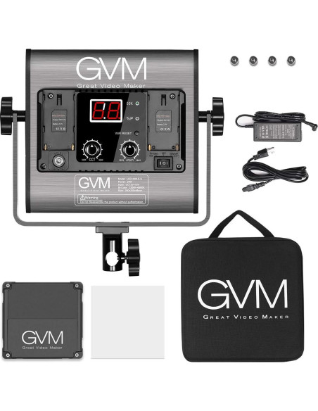 Luz de Video LED Bi-Color GVM APP 2300K-6800K 0.99kg Luz de Video LED Bi-Color GVM APP 2300K-6800K 0.99kg