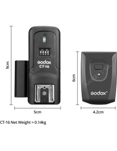 Godox CT-16 Disparador Flash Inalámbrico 1 Transmisor 2 Receptores 2