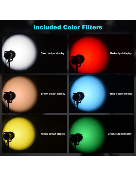 Kit Proyector Snoot Óptico Soonpho con 8 Gobos y 10 Filtros Kit Proyector Snoot Óptico Soonpho con 8 Gobos y 10 Filtros