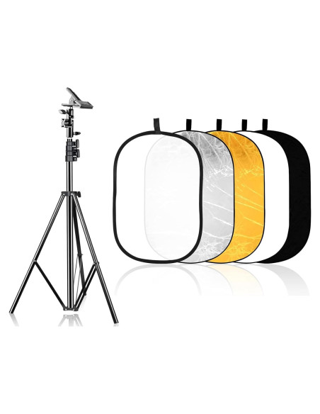 Kit de Estudio Fotográfico Emart 60x90cm Reflector 5-en-1 Kit de Estudio Fotográfico Emart 60x90cm Reflector 5-en-1