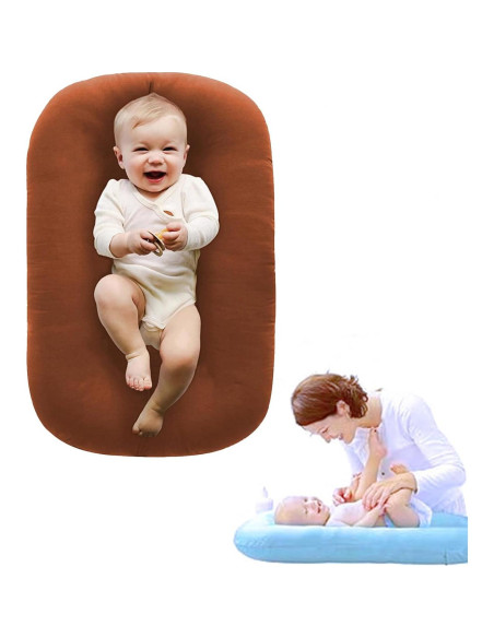 Cuna para Bebés Loevin Café 75x45 cm Algodón Lavable Cuna para Bebés Loevin Café 75x45 cm Algodón Lavable