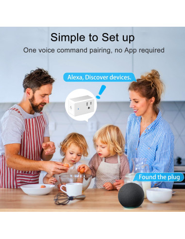Enchufe Inteligente ExIoTy 4 Pack Compatible con Alexa