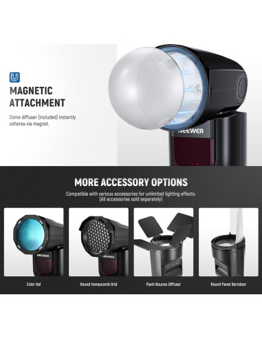 Flash NEEWER Z1-N TTL Speedlite para Nikon 76Ws 2.4G HSS