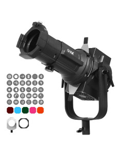 Kit Snoot Óptico GVM con 30 Gobos y 5 Filtros de Color