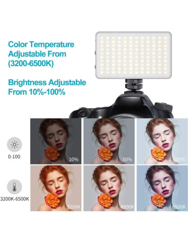 Luz de Video LED VIJIM VL120 Mini Recargable Bi-Color 3200K-6500K
