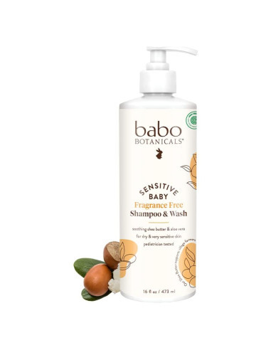 Champú y Lavado Sensible Babo Botanicals 473ml Sin Fragancia