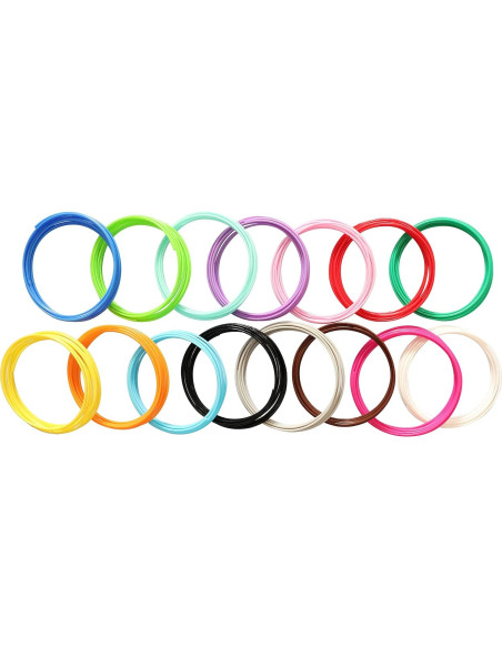 Filamento PLA 1.75mm DO3D 15 Colores 150 pies para 3D Filamento PLA 1.75mm DO3D 15 Colores 150 pies para 3D