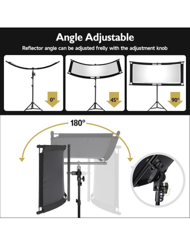 Reflector Clamshell Selens 4 en 1 con Funda 1.63 kg