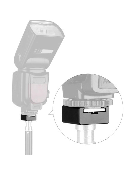 Adaptador de Montaje de Zapata Fría Anwenk 1/4"-20 para Flash Adaptador de Montaje de Zapata Fría Anwenk 1/4"-20 para Flash