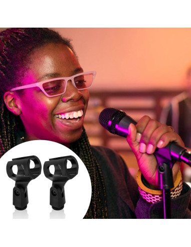 Soporte de Micrófono Ajustable Negro 4 Pcs Universal