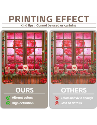 Fondo de Fotografía ZTHMOE 2.13x1.52m Rosa Roja Decoración