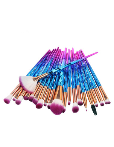 KOLIGHT Paquete de 20 esponjas y brochas de maquillaje morado