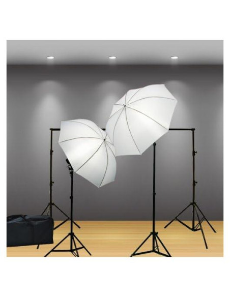 Kit de Iluminación Continua ePhoto con Paraguas y Soporte Kit de Iluminación Continua ePhoto con Paraguas y Soporte