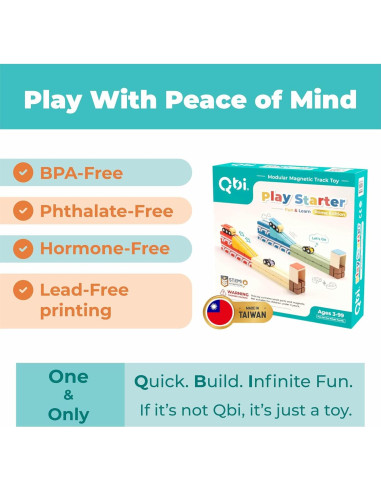 Juego QBI STEM Todo-en-Uno 82 Piezas con Coches y Pistas 3D