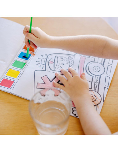 Melissa & Doug Pintar Con Agua Vehículos - 20 Páginas para Colorear
