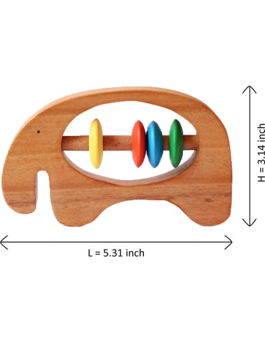 Juguete de Agarre de Madera Shumee Elefante 15x10x5 cm