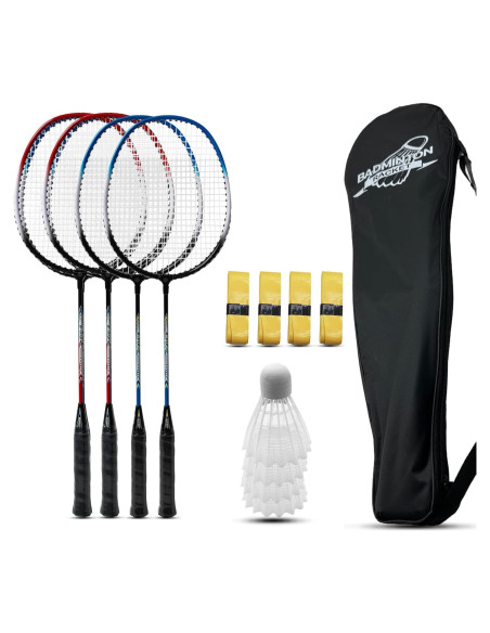Juego de Raquetas de Bádminton Magicorange 4 Piezas con Bolsa Juego de Raquetas de Bádminton Magicorange 4 Piezas con Bolsa