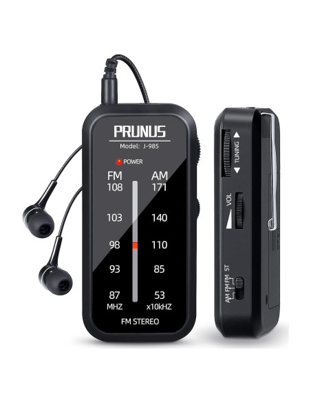 Radio de bolsillo AM FM PRUNUS J-985 portátil estéreos Radio de bolsillo AM FM PRUNUS J-985 portátil estéreos