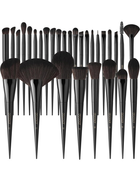 Juego de Brochas Docolor Obsidiana 30 Pcs Profesional Juego de Brochas Docolor Obsidiana 30 Pcs Profesional