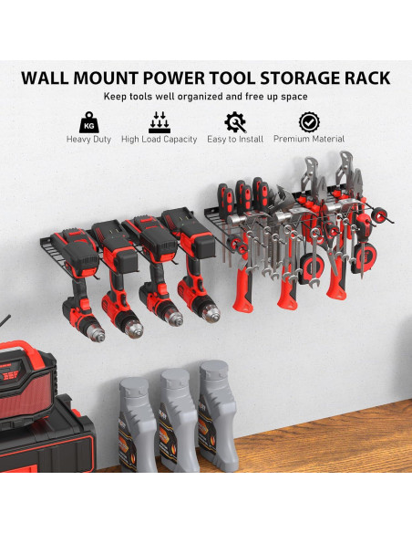 Organizador de Herramientas de Pared JUNNUJ - 2 Piezas, 6 Capas, 15.9 kg Organizador de Herramientas de Pared JUNNUJ - 2 Piezas, 6 Capas, 15.9 kg