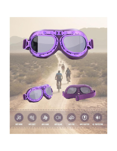 Gafas de Motocicleta CRG Sports T08 Retro UV 100% Protección Gafas de Motocicleta CRG Sports T08 Retro UV 100% Protección