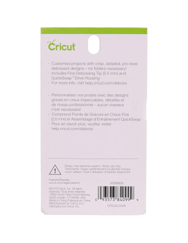 Punta de Debossing Fina Cricut + Carcasa QuickSwap 30g