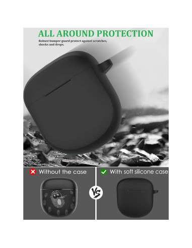Funda de Silicona Olytop para Bose QuietComfort II/Ultra - Negro