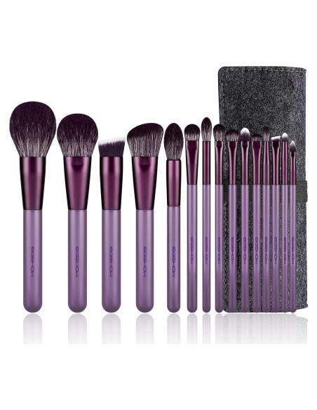 Juego de Brochas de Maquillaje EIGSHOW 15 Piezas Púrpura Juego de Brochas de Maquillaje EIGSHOW 15 Piezas Púrpura