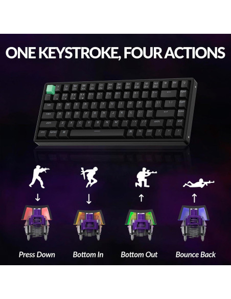 Teclado Mecánico Inalámbrico Keychron K2 HE RGB 75% Teclado Mecánico Inalámbrico Keychron K2 HE RGB 75%