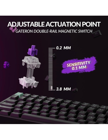 Teclado Mecánico Inalámbrico Keychron K2 HE RGB 75%