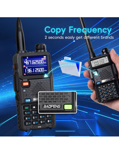 Walkie Talkies Baofeng 5RM 10W 2 Pack con Baterías 2500mAh