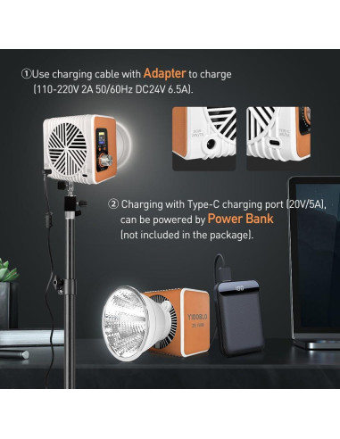 Luz LED Bi-Color YIDOBLO ZE-150W 150W 2700K-7500K Portátil