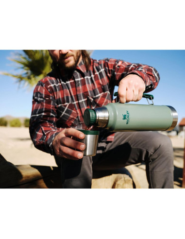 Botella Térmica Stanley 1.5L Boca Ancha Aislada Verde