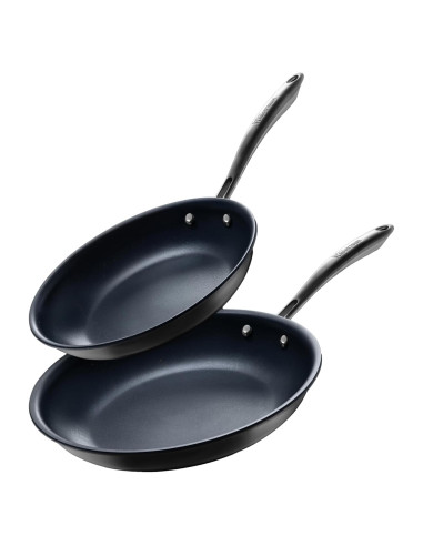 Juego de Sartenes Antiadherentes Guy Fieri 2 Pcs 21.5 y 25.4 cm