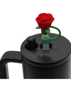 Tapa de Silicona JUNCHAO para Pajitas de 10 mm - Rosa 2