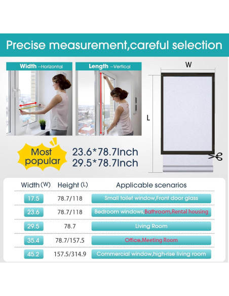 Película de Privacidad para Ventanas Coavas 44.5x199.8cm Esmerilada Película de Privacidad para Ventanas Coavas 44.5x199.8cm Esmerilada