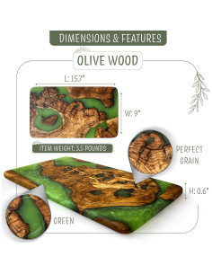 Tabla de Queso de Madera de Olivo Designium Vigor 39.9x23.1cm 2