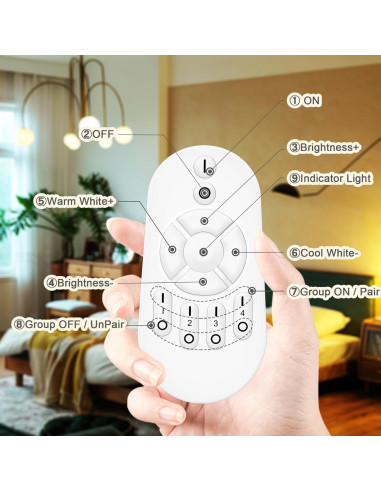 Bombilla LED Inteligente ORALUCE A19 9W Control Remoto E26