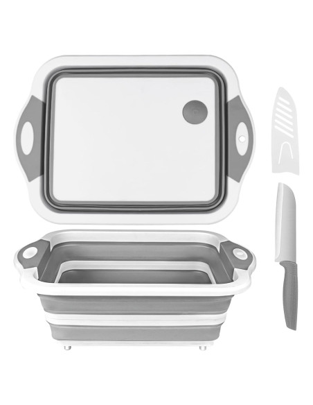 Tabla de Cortar Plegable QiMH 3 en 1 - Lavado y Drenaje 40 cm Tabla de Cortar Plegable QiMH 3 en 1 - Lavado y Drenaje 40 cm