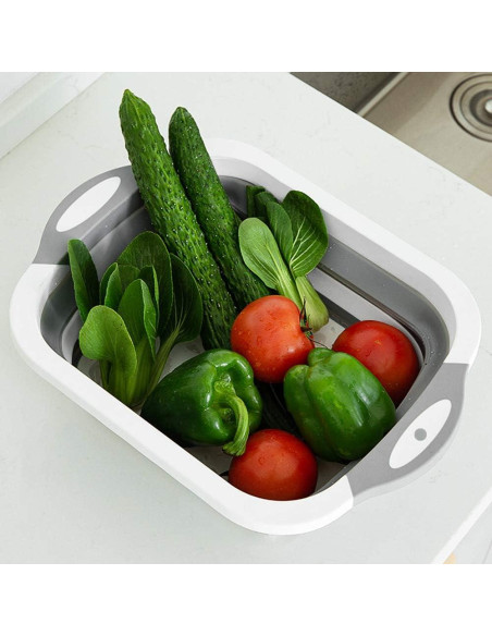 Tabla de Cortar Plegable QiMH 3 en 1 - Lavado y Drenaje 40 cm Tabla de Cortar Plegable QiMH 3 en 1 - Lavado y Drenaje 40 cm