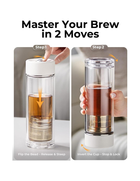 Taza de Té TEAVOR MagnaDrop 370ml Doble Pared a Prueba de Fugas Taza de Té TEAVOR MagnaDrop 370ml Doble Pared a Prueba de Fugas