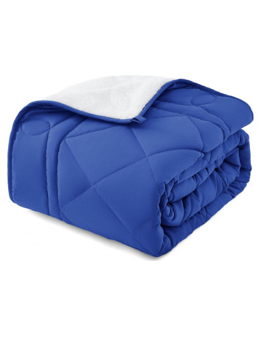 Manta Pesada Reversible OMYSTYLE Sherpa 122x183 cm Azul