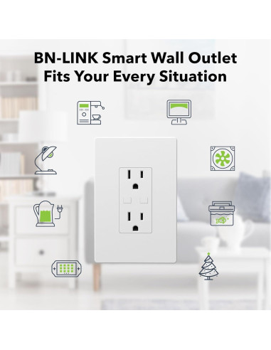 Enchufe Inteligente BN-LINK U183WT Wi-Fi 2 Salidas Controladas